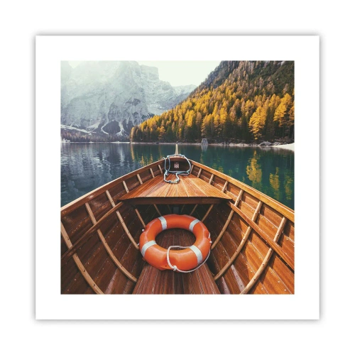 Affisch - Utflykt i fjällen - 40x40 cm