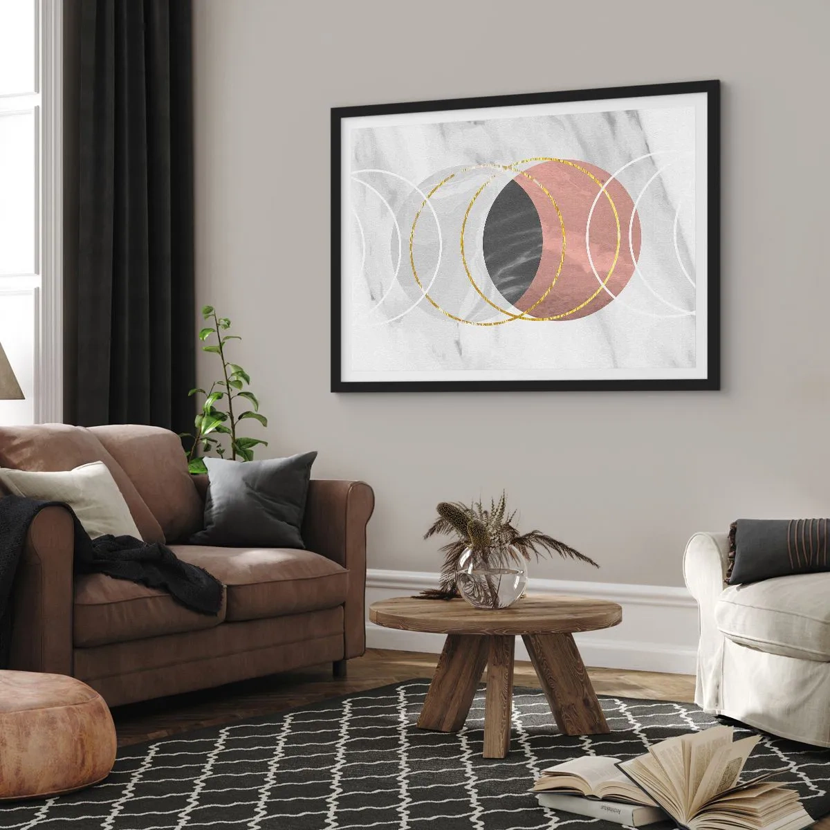 Affisch i svart ram - Sfärernas musik - 91x61 cm