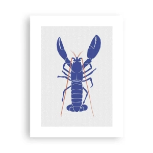 Affisch - Utsökt hummer i mörkblått - 30x40 cm