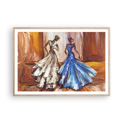 Affisch i ram av ljusek - Prydlig duett - 100x70 cm