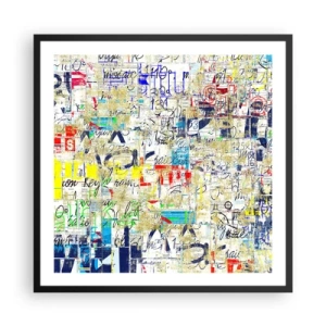 Affisch i svart ram - Helt enkelt gläder ögonen - 60x60 cm