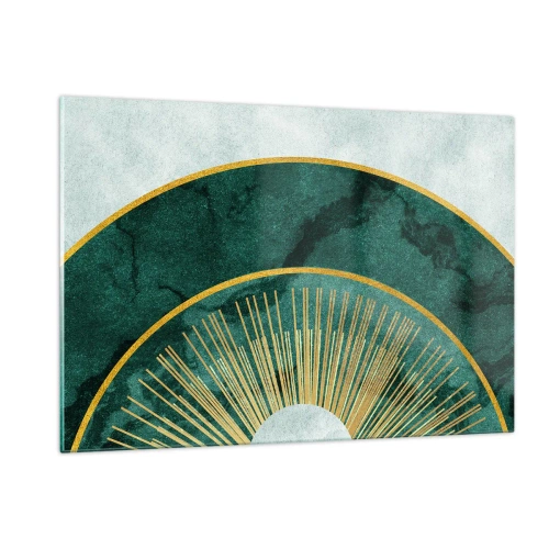 Glastavla - Bild på glas - Ett annorlunda solsystem - 120x80 cm