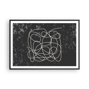 Affisch i svart ram - Vilsegångna tankar - 100x70 cm