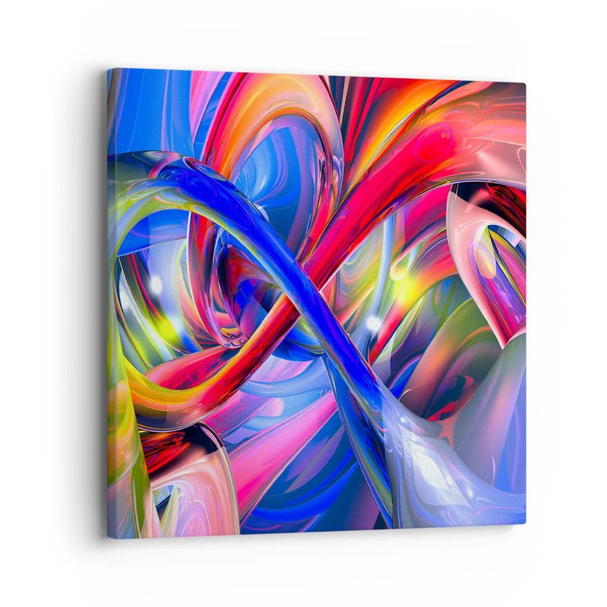Canvastavla - Bild på duk - Färgdans - 30x30 cm