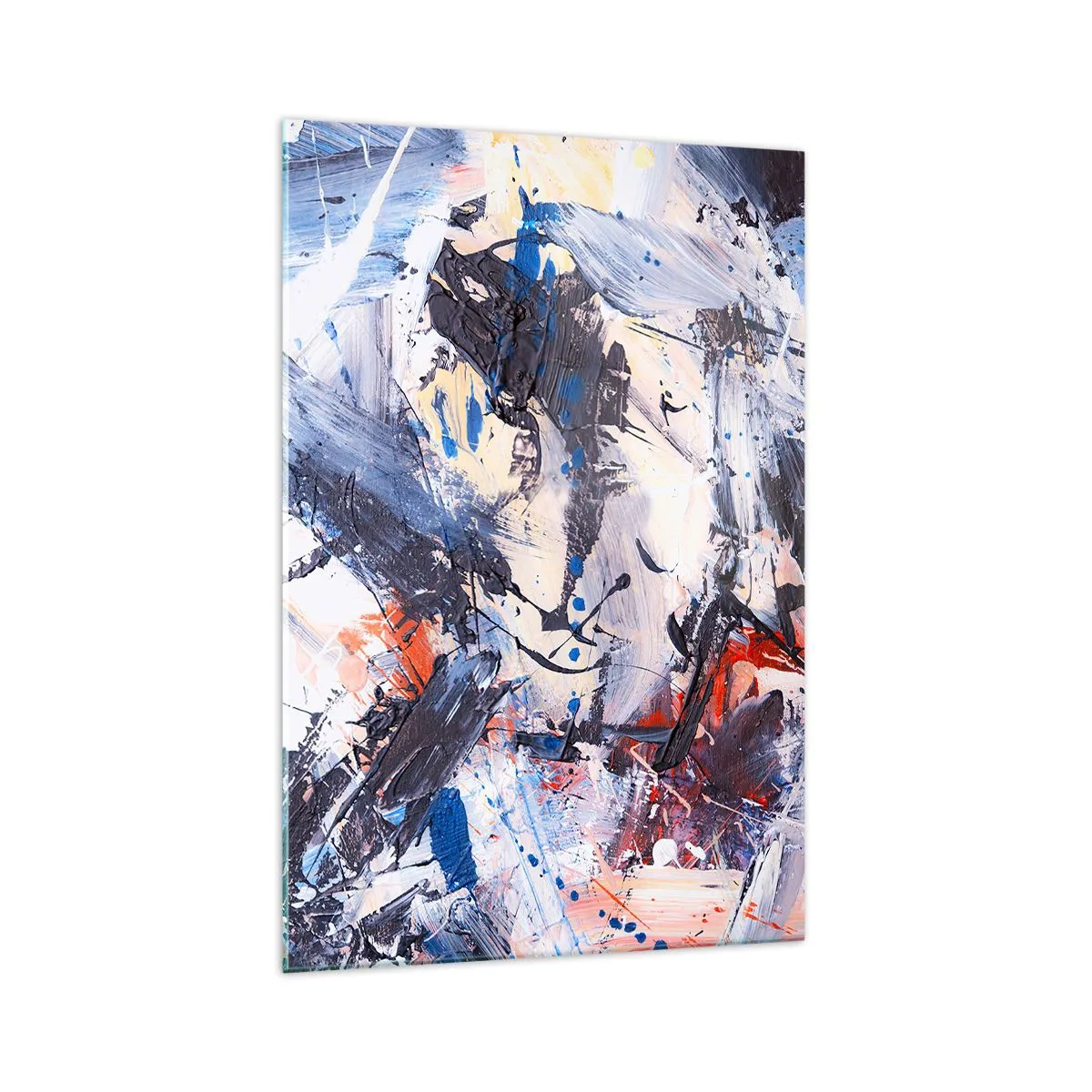 Glastavla - Bild på glas - Abstraktionen galna dans - 70x100 cm