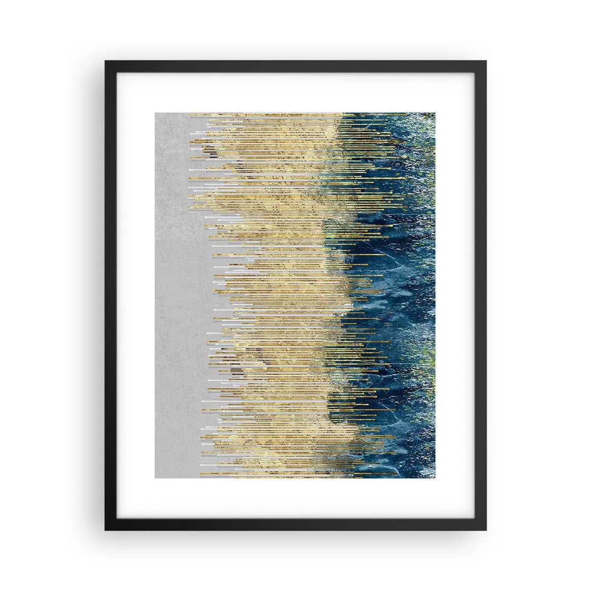 Affisch i svart ram - Förgylld gräns - 40x50 cm