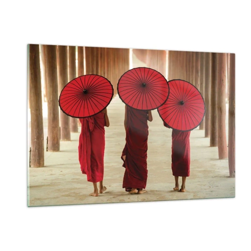 Glastavla - Bild på glas - På väg mot Rena landet - 120x80 cm