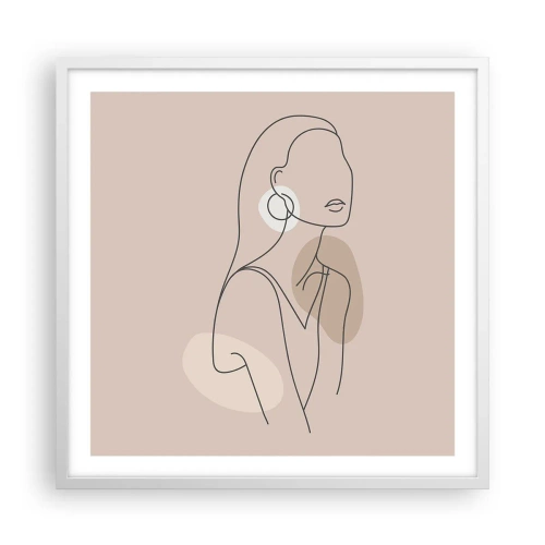 Affisch i vit ram - Flickaktighetens ikon - 60x60 cm