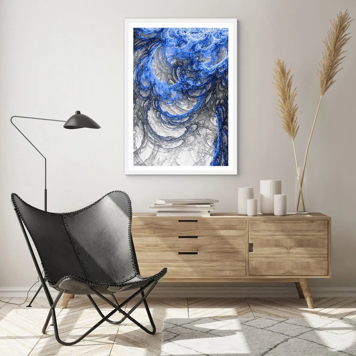 Affisch i vit ram - Vågens födsel - 30x40 cm