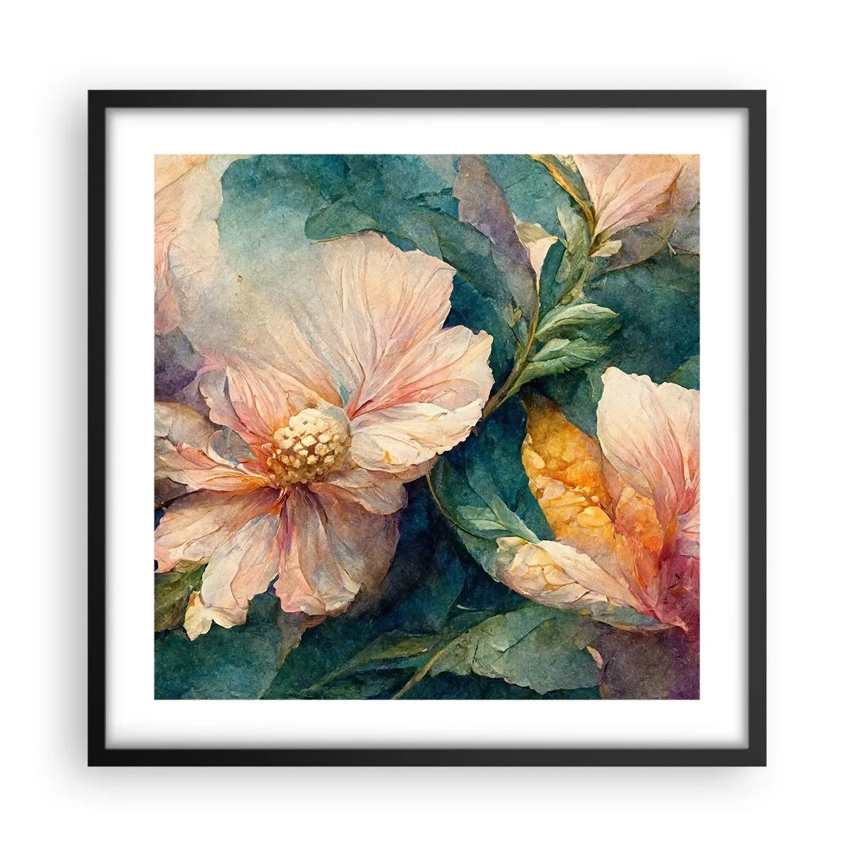 Affisch i svart ram - Bara subtilitet - 50x50 cm