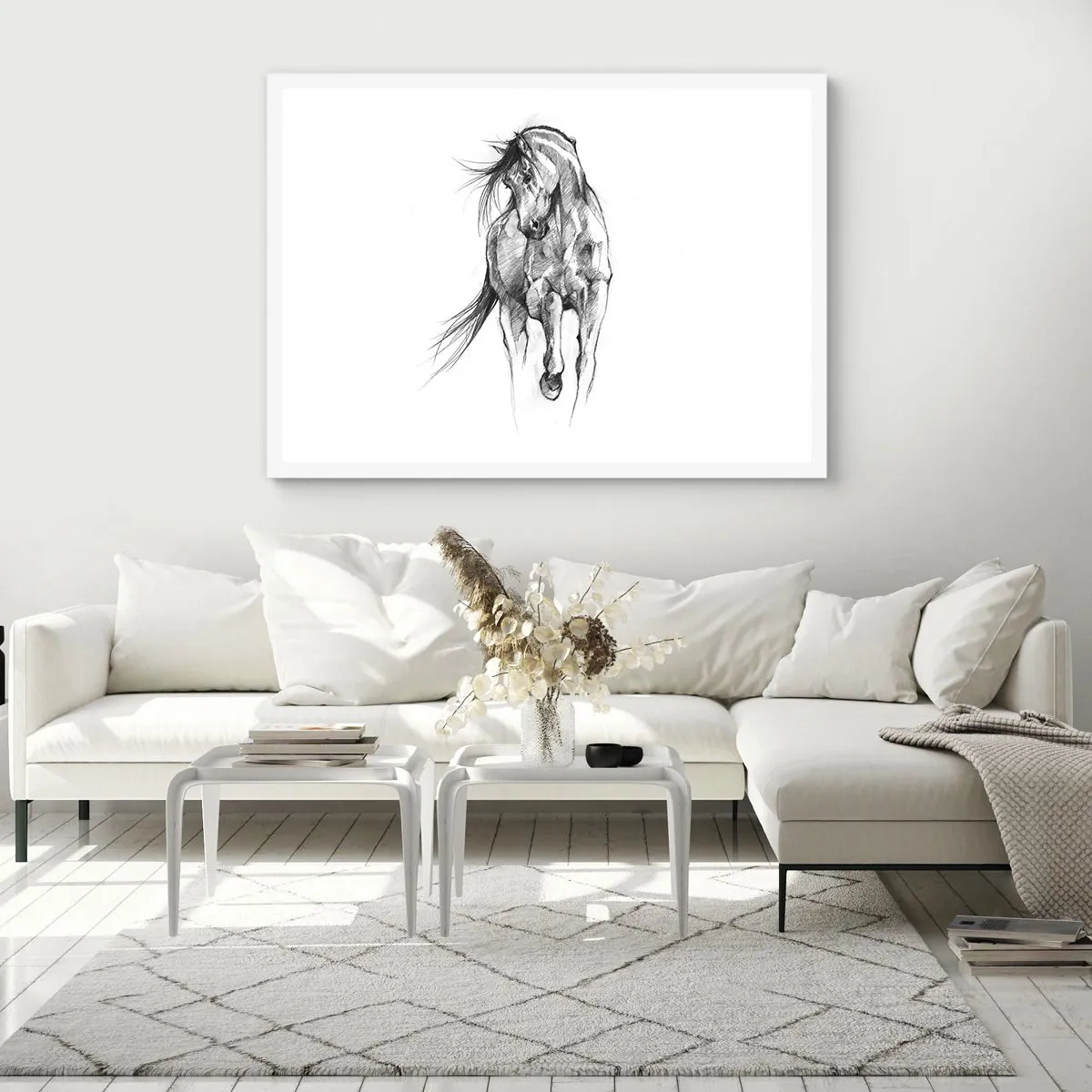 Affisch i vit ram - Elegant trav - 91x61 cm