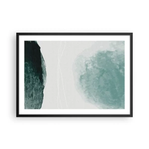 Affisch i svart ram - Ett möte med dimma - 70x50 cm