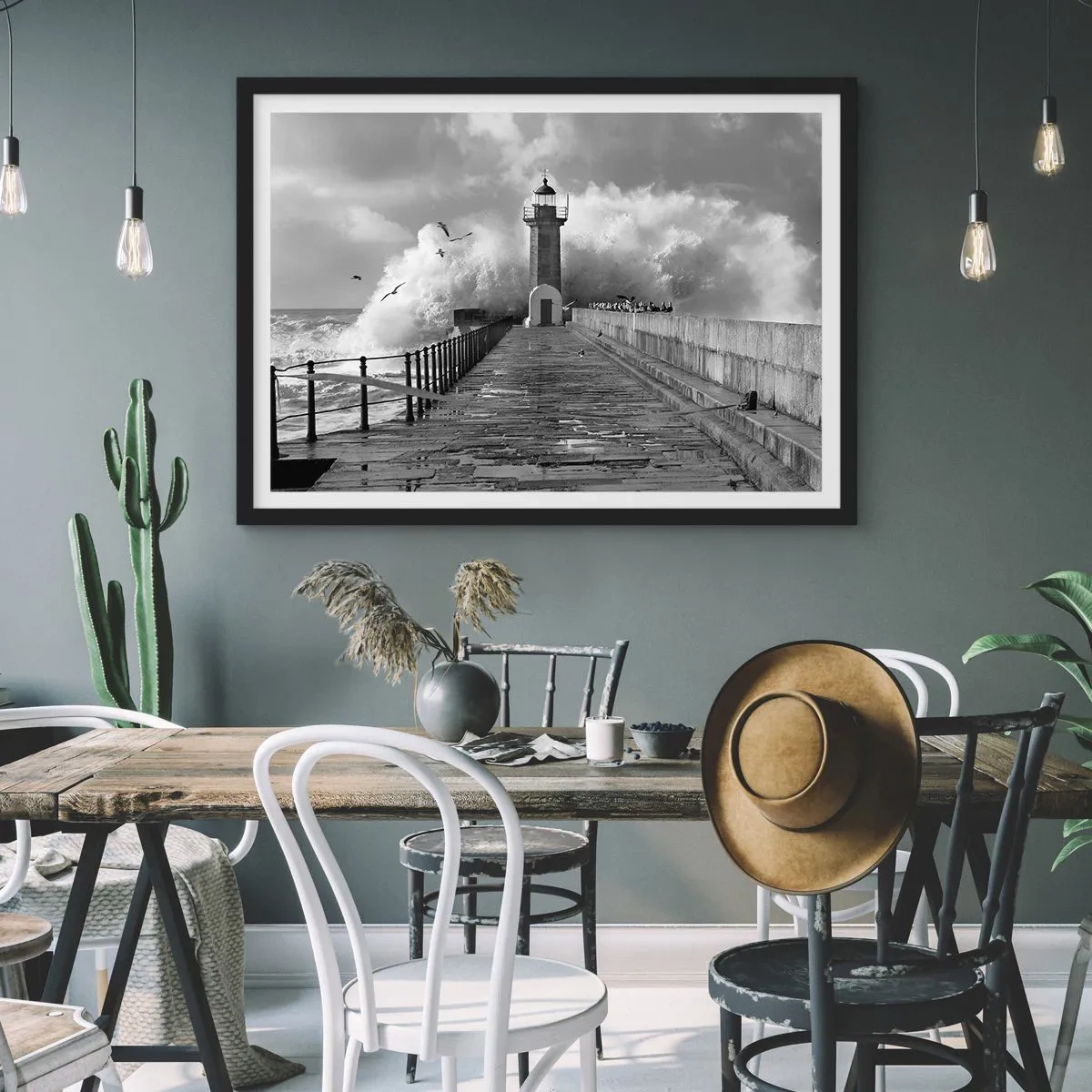 Affisch i svart ram - Orädd  - 70x50 cm