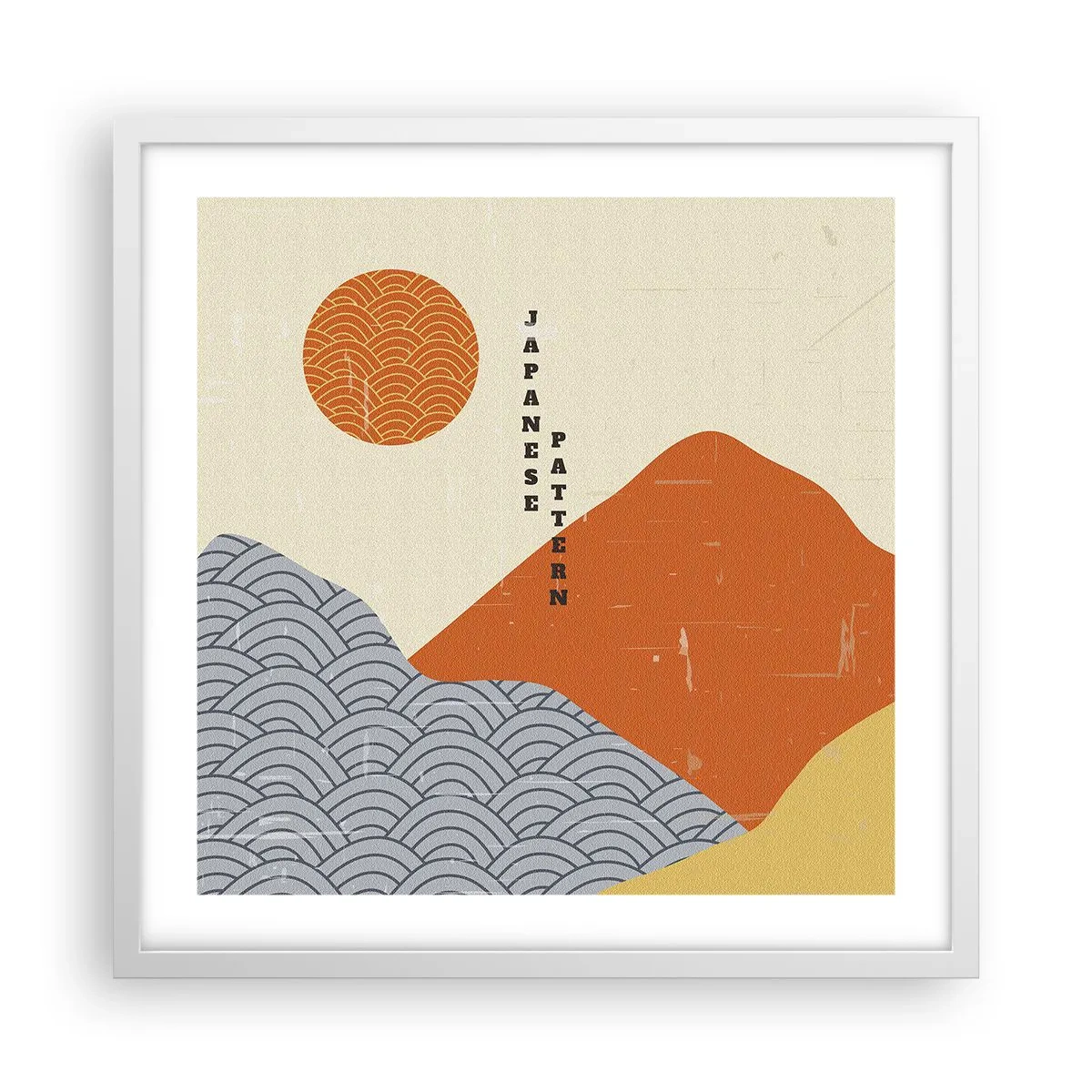 Affisch i vit ram - I den japanska andan - 50x50 cm