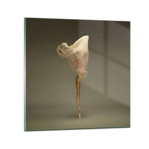 Glastavla - Bild på glas - Den lyfter snart - 70x70 cm