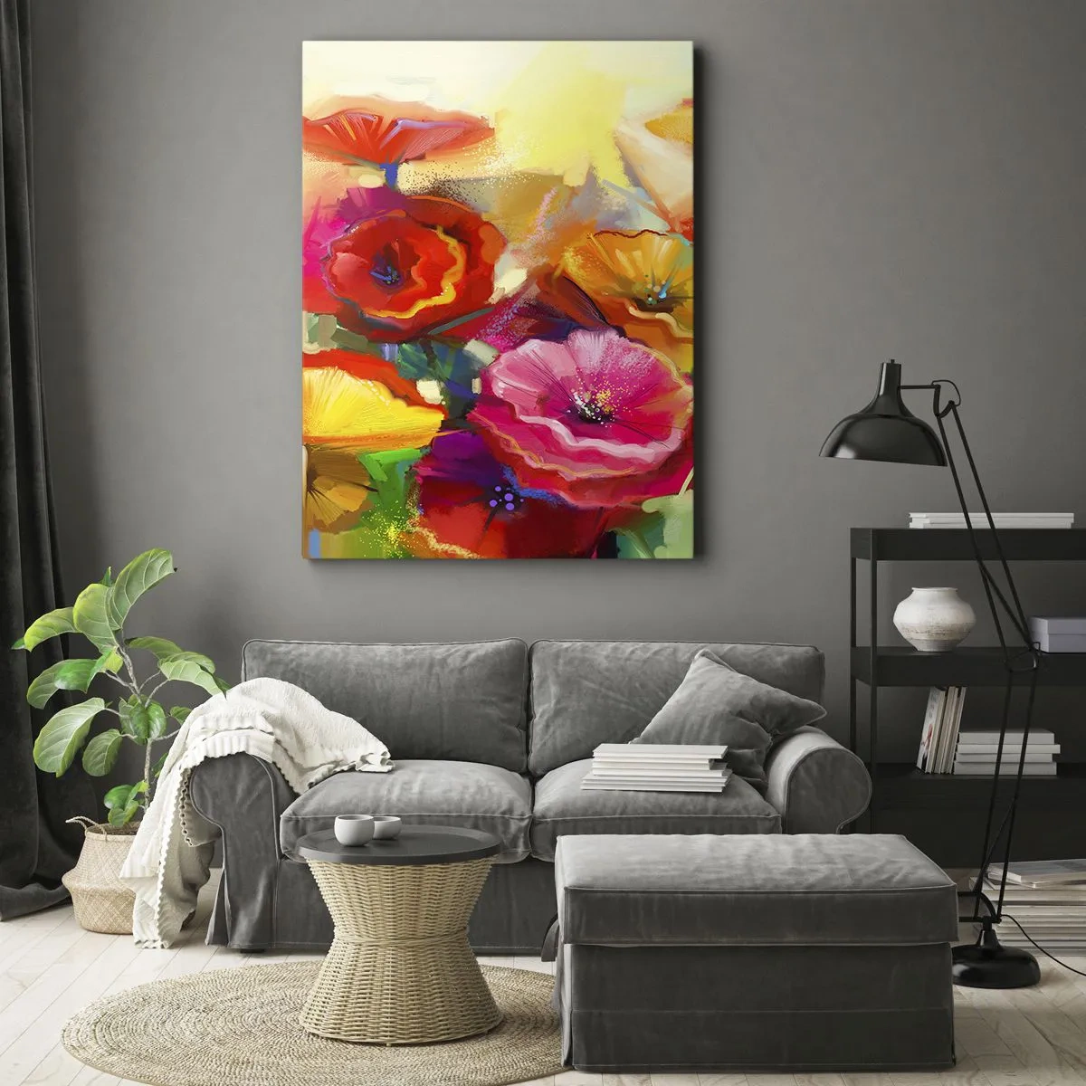 Canvastavla - Bild på duk - Inte bara rött - 50x70 cm