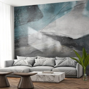 Fototapet Premium Sand - Abstraktion: stenar och is - Minimalism, Bit, Modern - 450x315 cm
