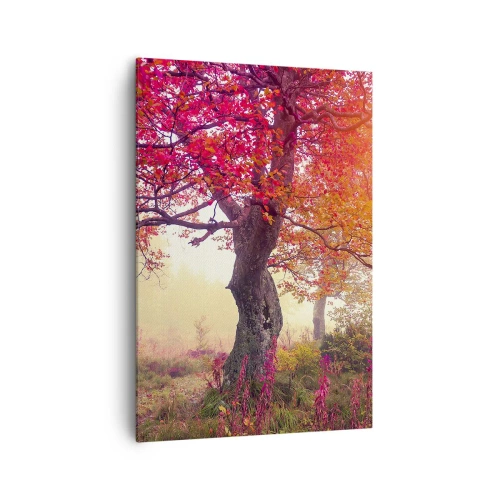 Canvastavla - Bild på duk - Våldsam blommande - 70x100 cm