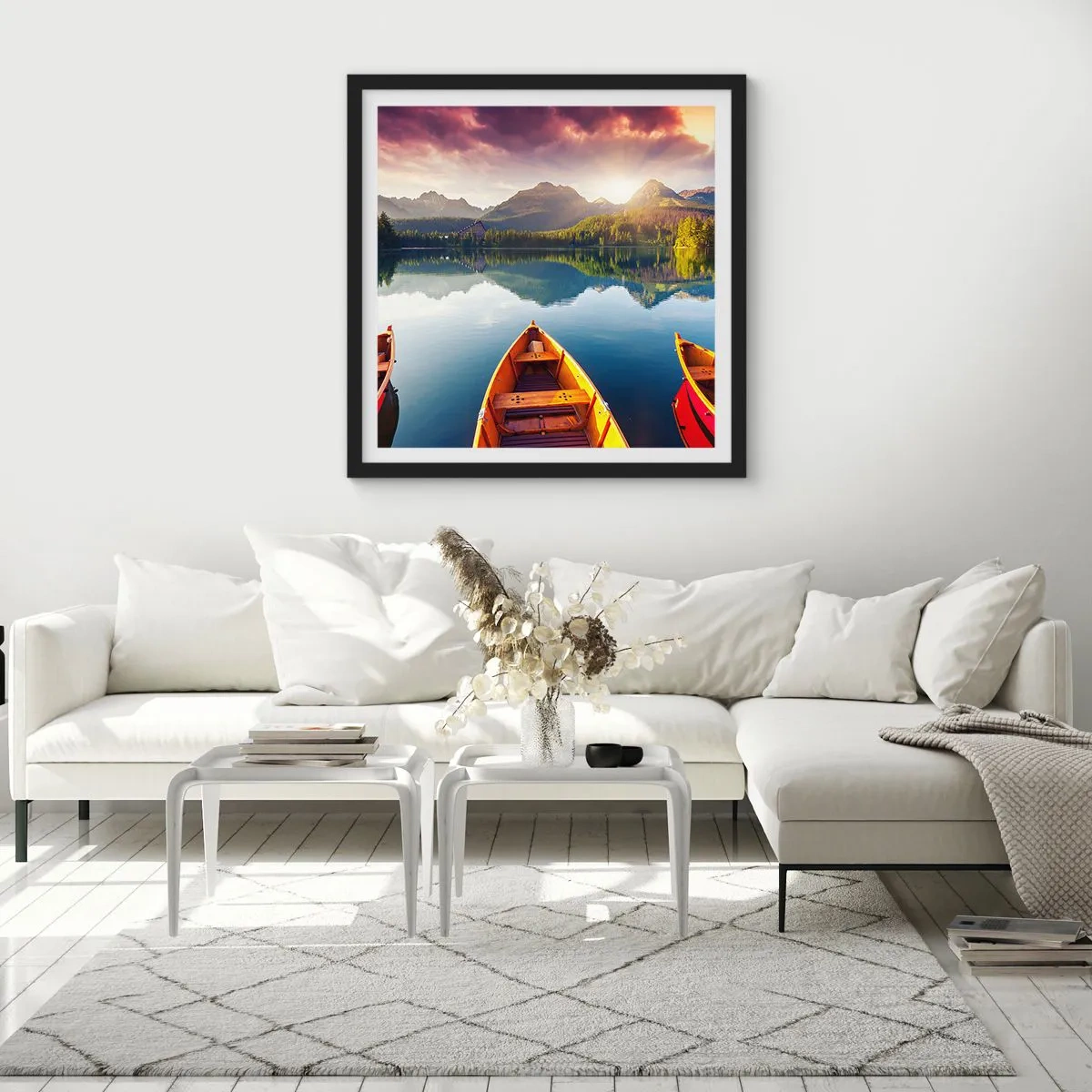 Affisch i svart ram - Ingenting mot naturen - 40x40 cm