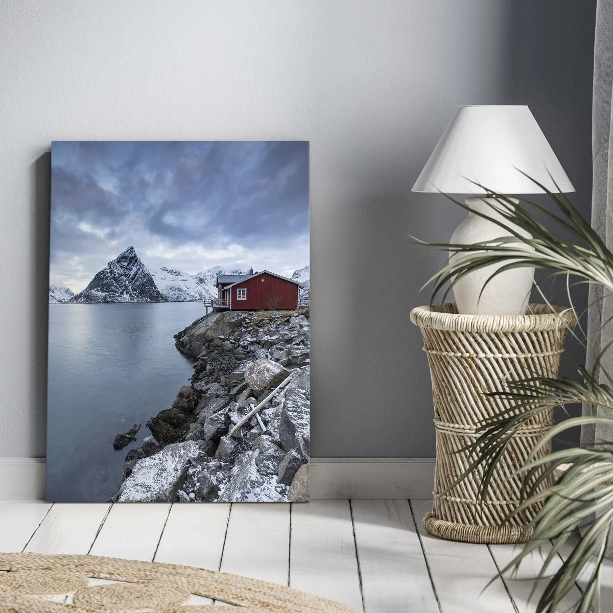 Canvastavla - Bild på duk - Skandinavisk tillflyktsort - 50x70 cm