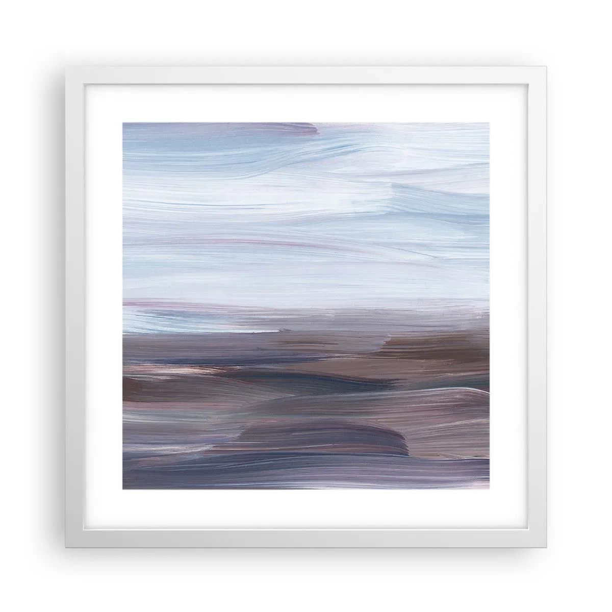 Affisch i vit ram - Element: vatten - 40x40 cm