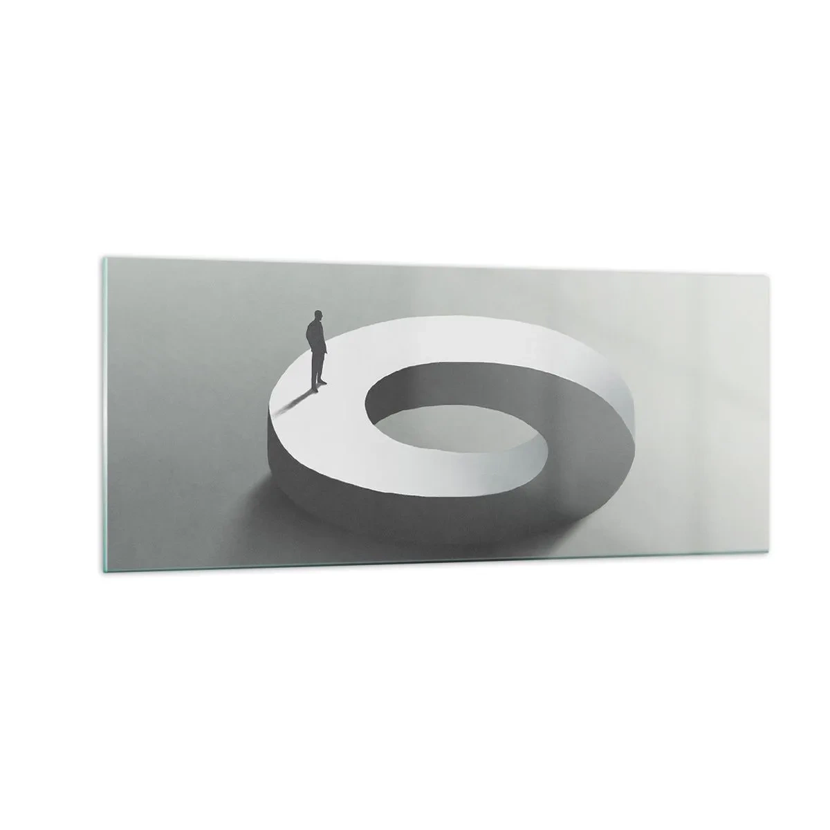 Glastavla - Bild på glas - Och försök att vara klok - 100x40 cm