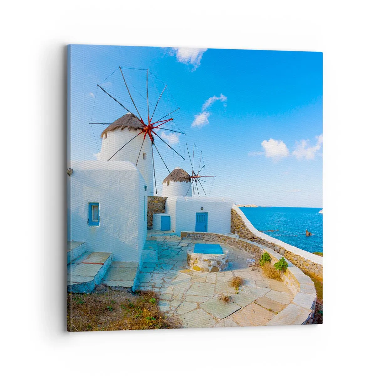 Canvastavla - Bild på duk - Blåa vinden från havet - 70x70 cm
