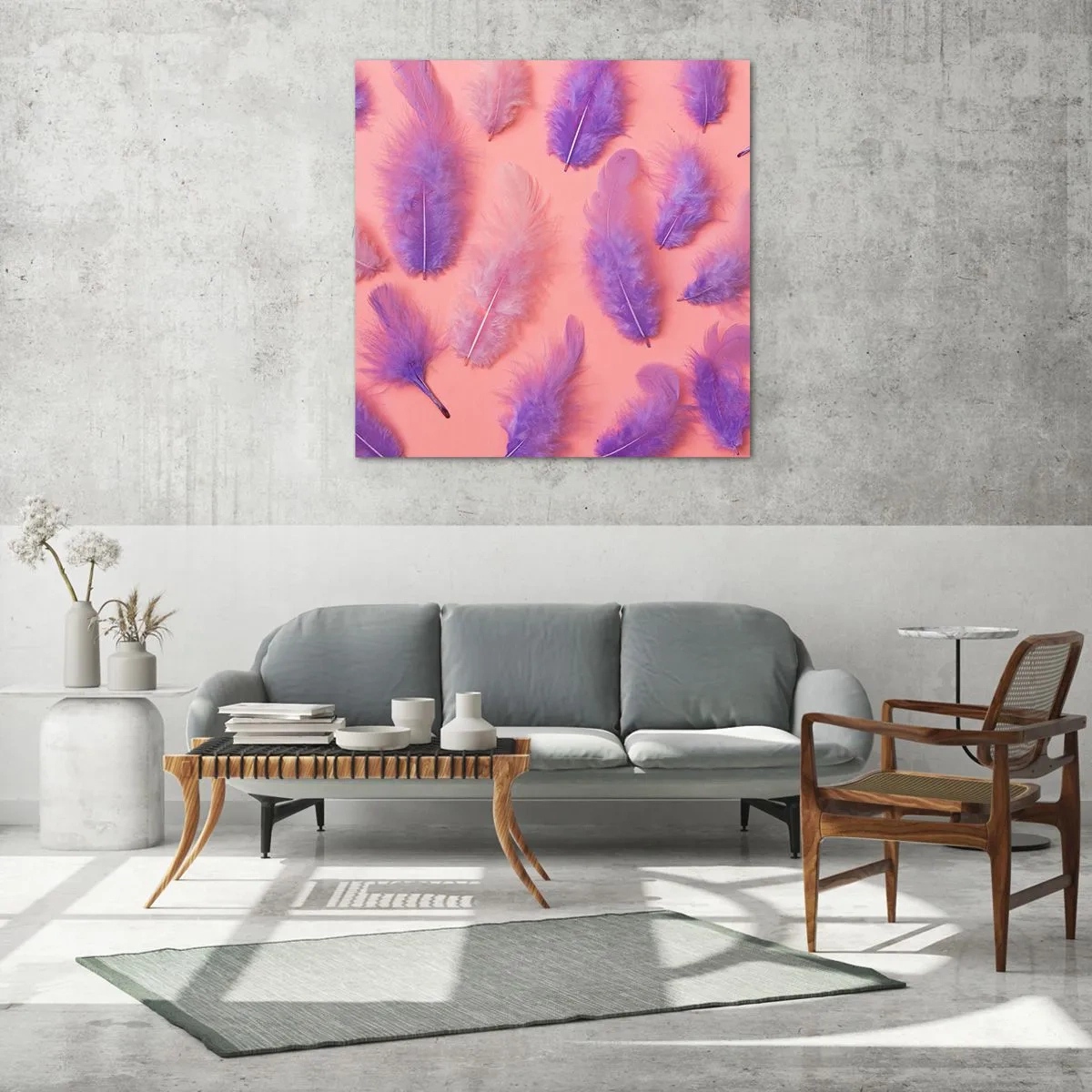 Glastavla - Bild på glas - Lusten liljefågel - 30x30 cm