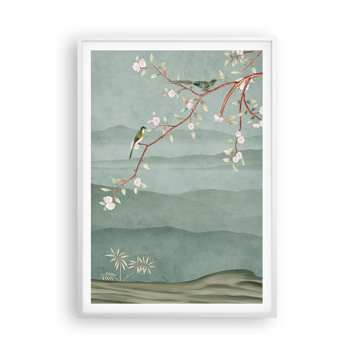 Affisch i vit ram - Vår, ah, det är du - 70x100 cm