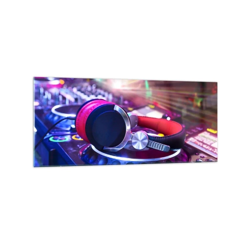 Glastavla - Bild på glas - Låt partyt börja - 120x50 cm