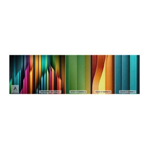 Provbit av fototapet Premium Canvas - Lysande orgel - Färgrik, Rader, Abstraktion - 100x30 cm