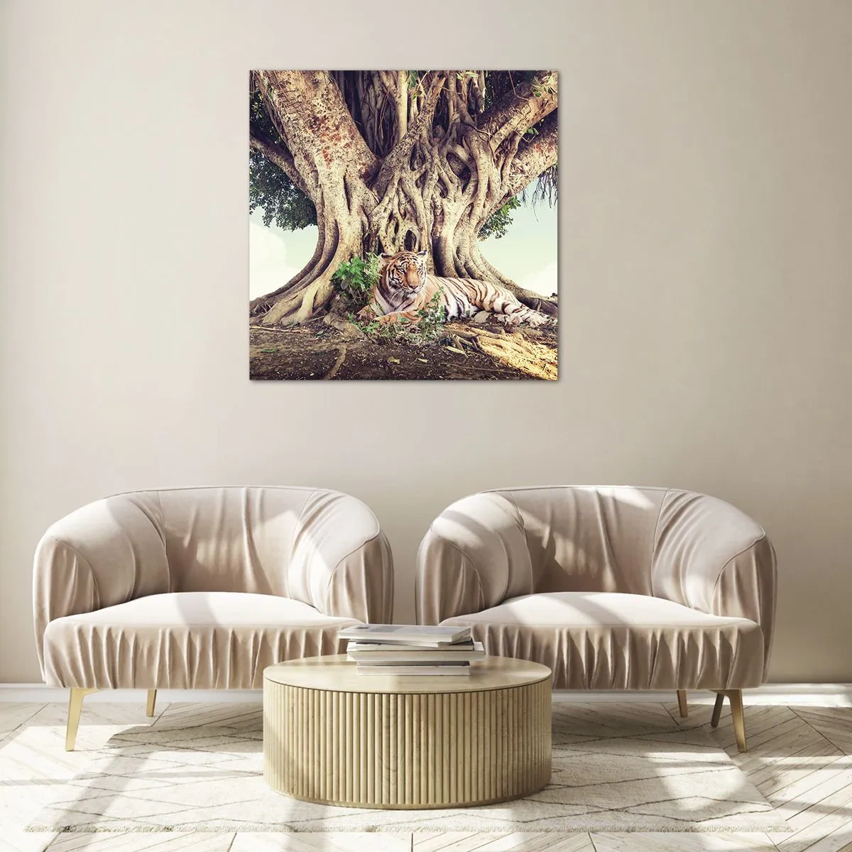 Glastavla - Bild på glas - Vi från Första Moseboken - 30x30 cm