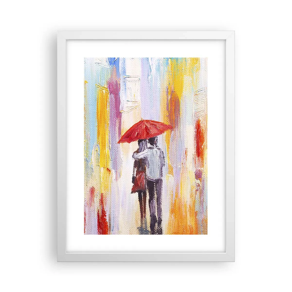 Affisch i vit ram - Må det fortsätta regna - 30x40 cm