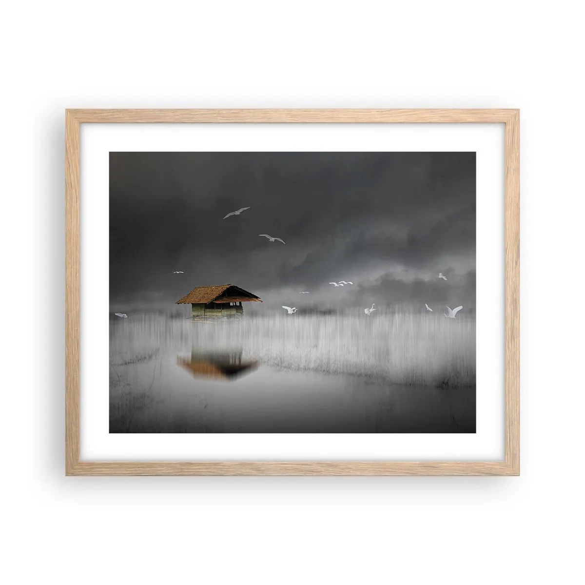 Affisch i ram av ljusek - Regnskydd - 50x40 cm