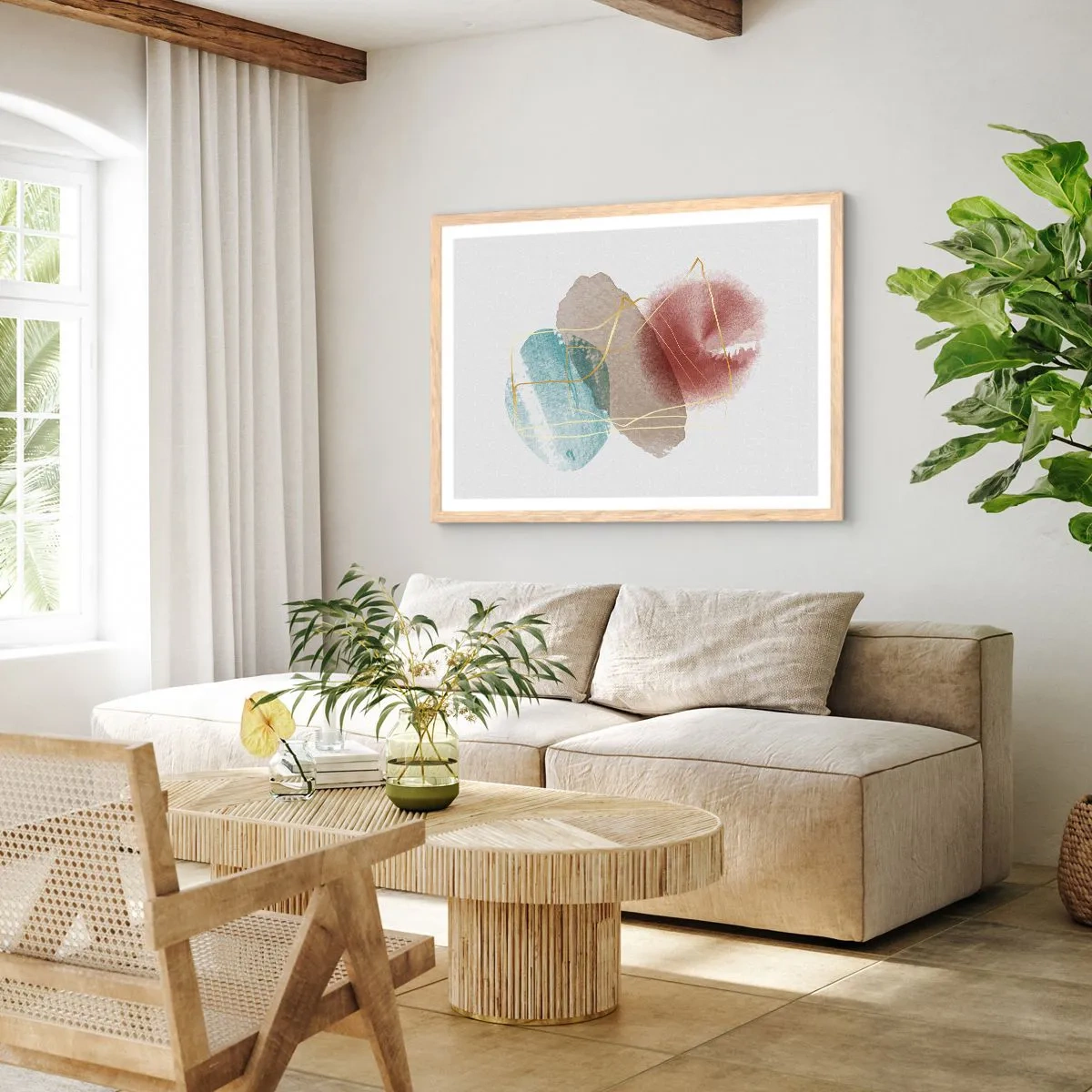 Affisch i ram av ljusek - Rummets pärlor - 91x61 cm