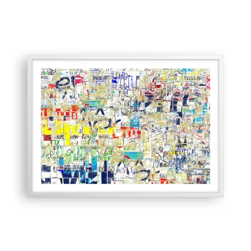 Affisch i vit ram - Helt enkelt gläder ögonen - 70x50 cm