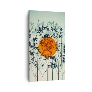 Canvastavla - Bild på duk - Japansk sol - 45x80 cm