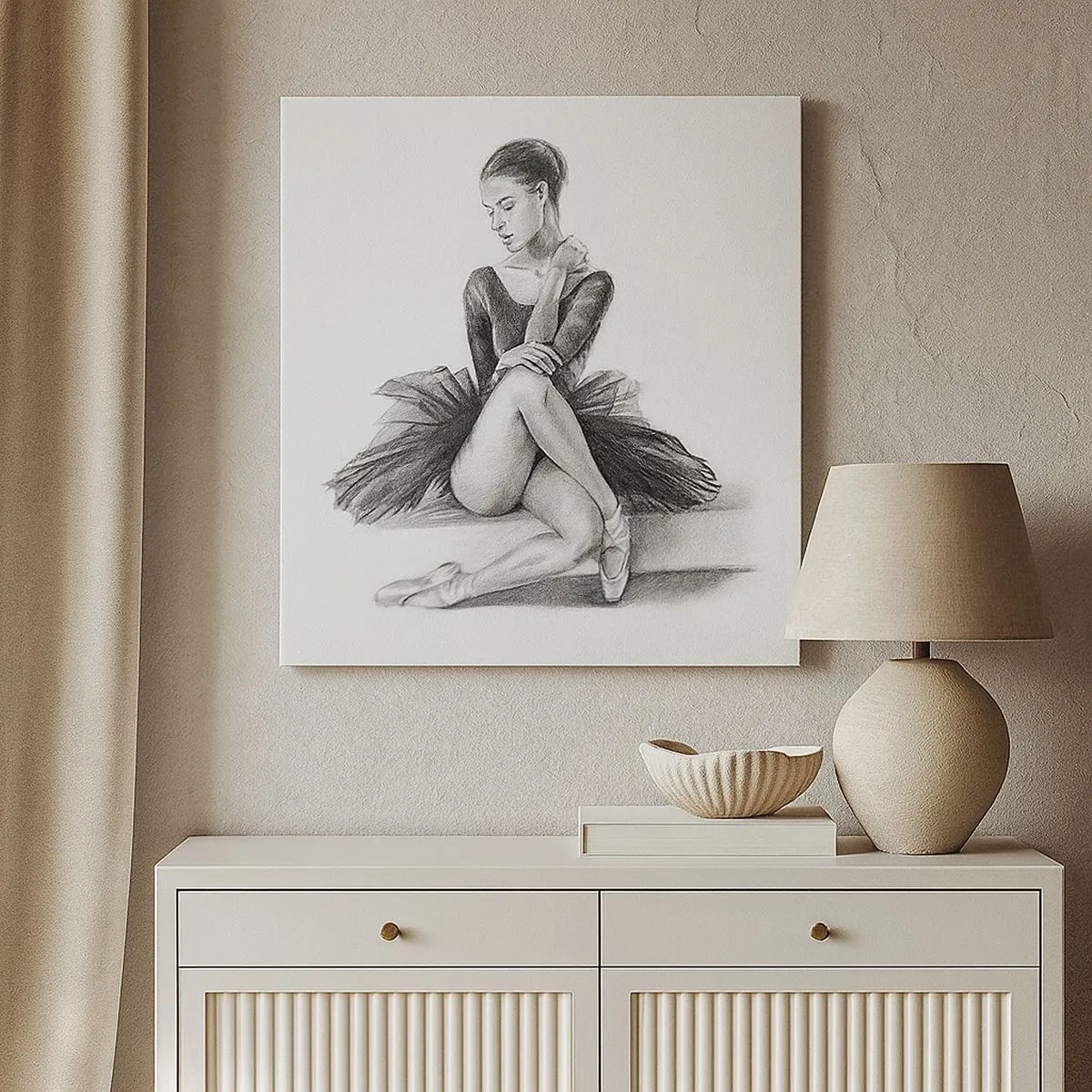 Canvastavla - Bild på duk - Förtrollad av dansen - 30x30 cm