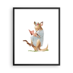 Affisch i svart ram - Mamma, läs för mig - 40x50 cm