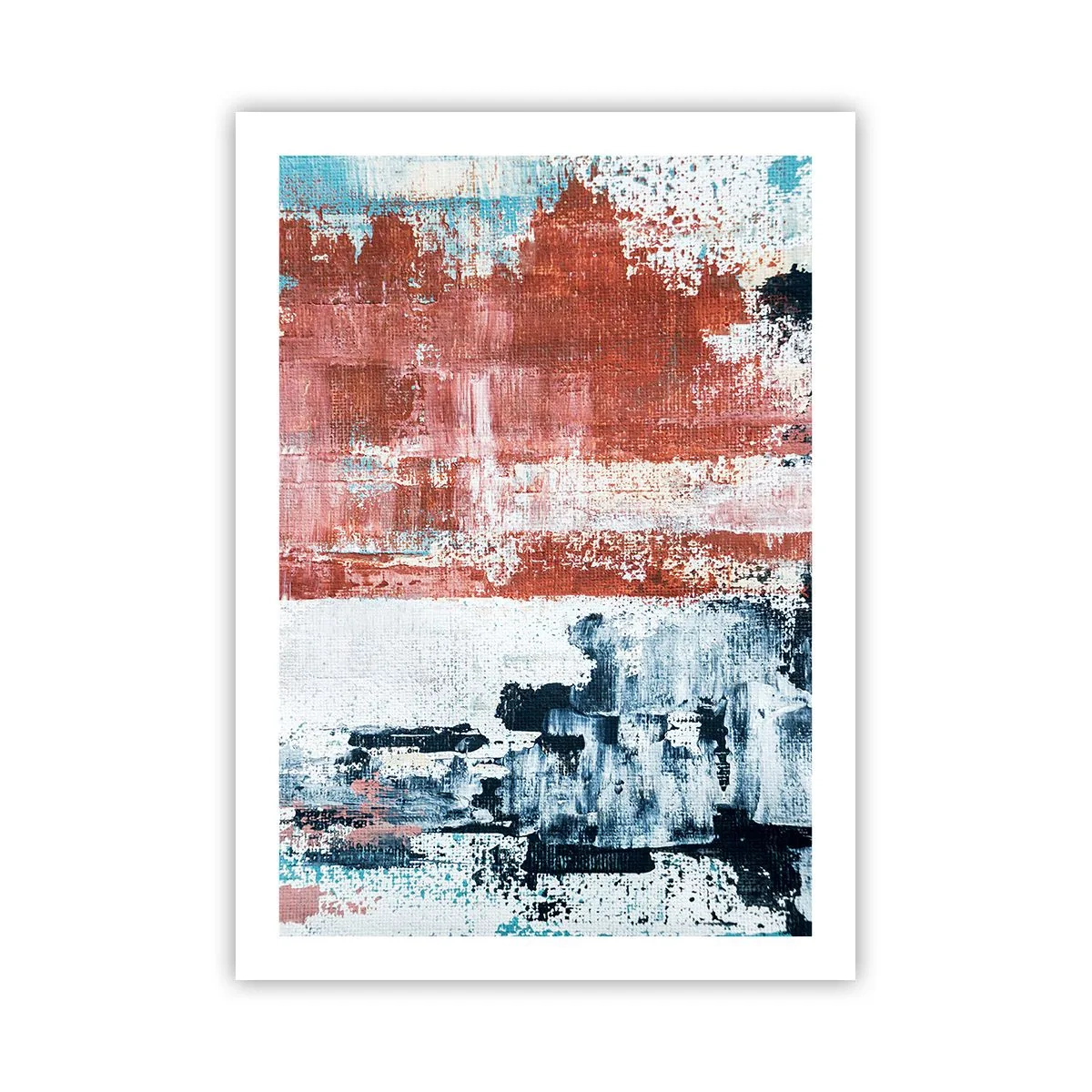 Affisch - Abstrakt halvt om halvt - 50x70 cm
