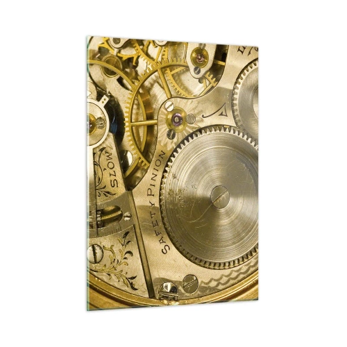 Glastavla - Bild på glas - Gå med tidens anda - 50x70 cm