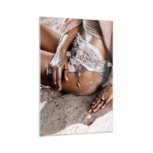 Glastavla - Bild på glas - Utkastad av vågorna? - 70x100 cm