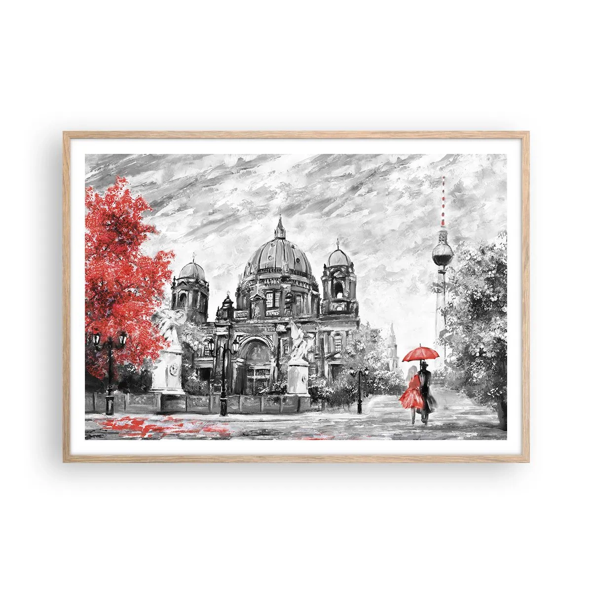 Affisch i ram av ljusek - Ett möte i Berlin - 100x70 cm