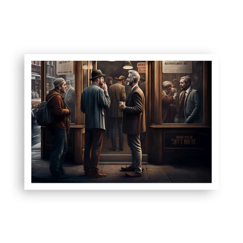 Affisch - En bra stund på dagen - 100x70 cm