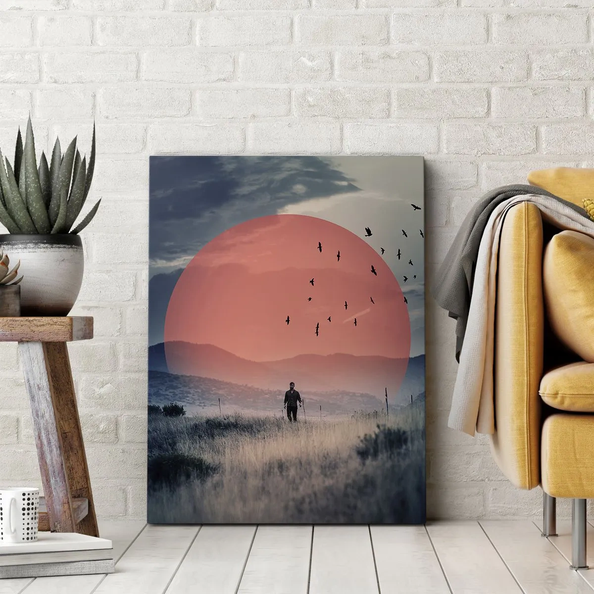 Canvastavla - Bild på duk - I sina essen - 70x100 cm