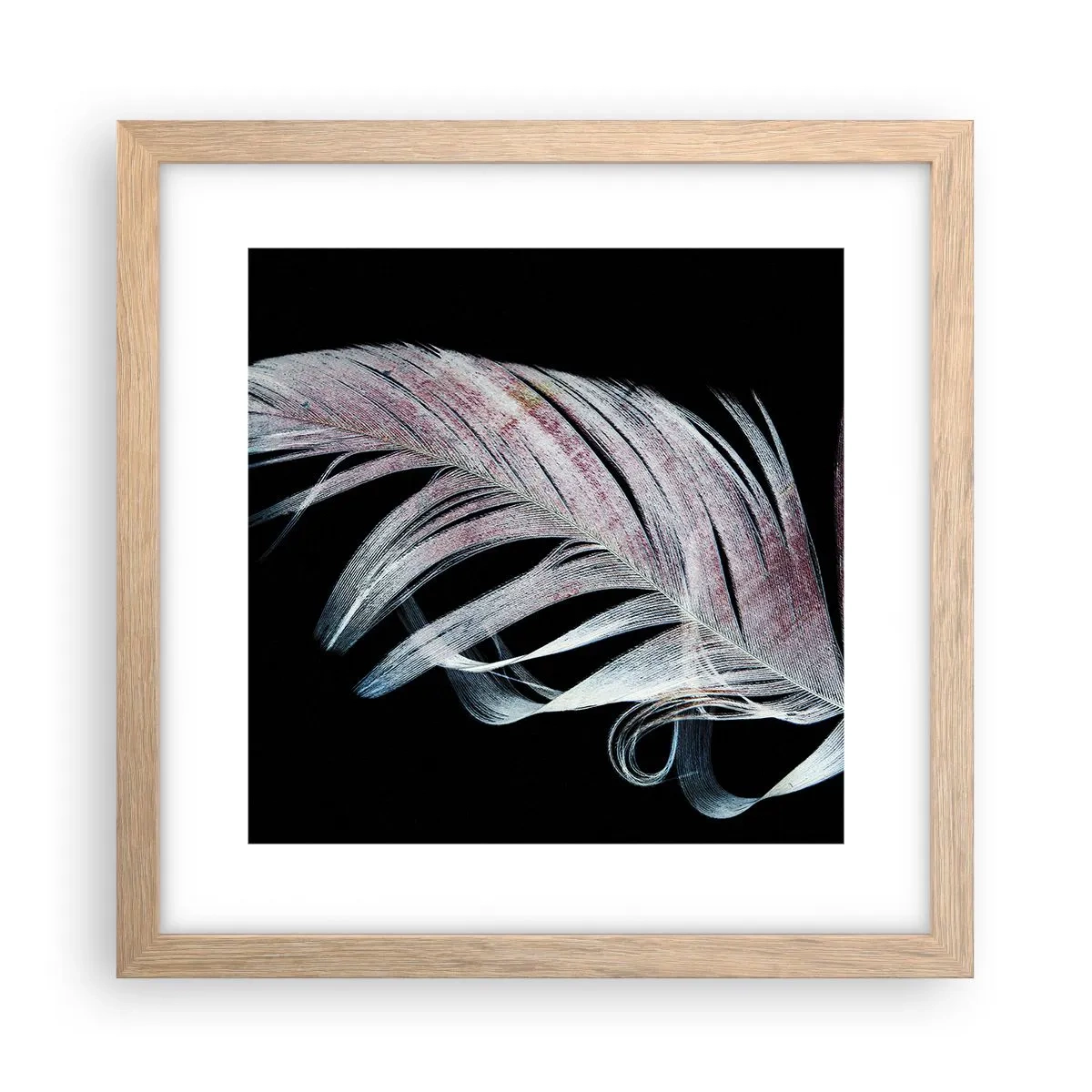 Affisch i ram av ljusek - Tänk på smekning - 30x30 cm