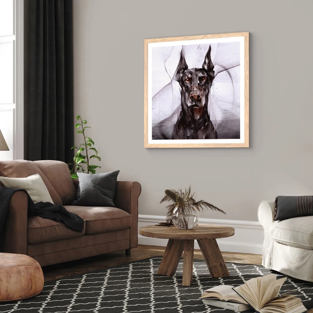 Affisch i ram av ljusek - Rasren - 50x50 cm