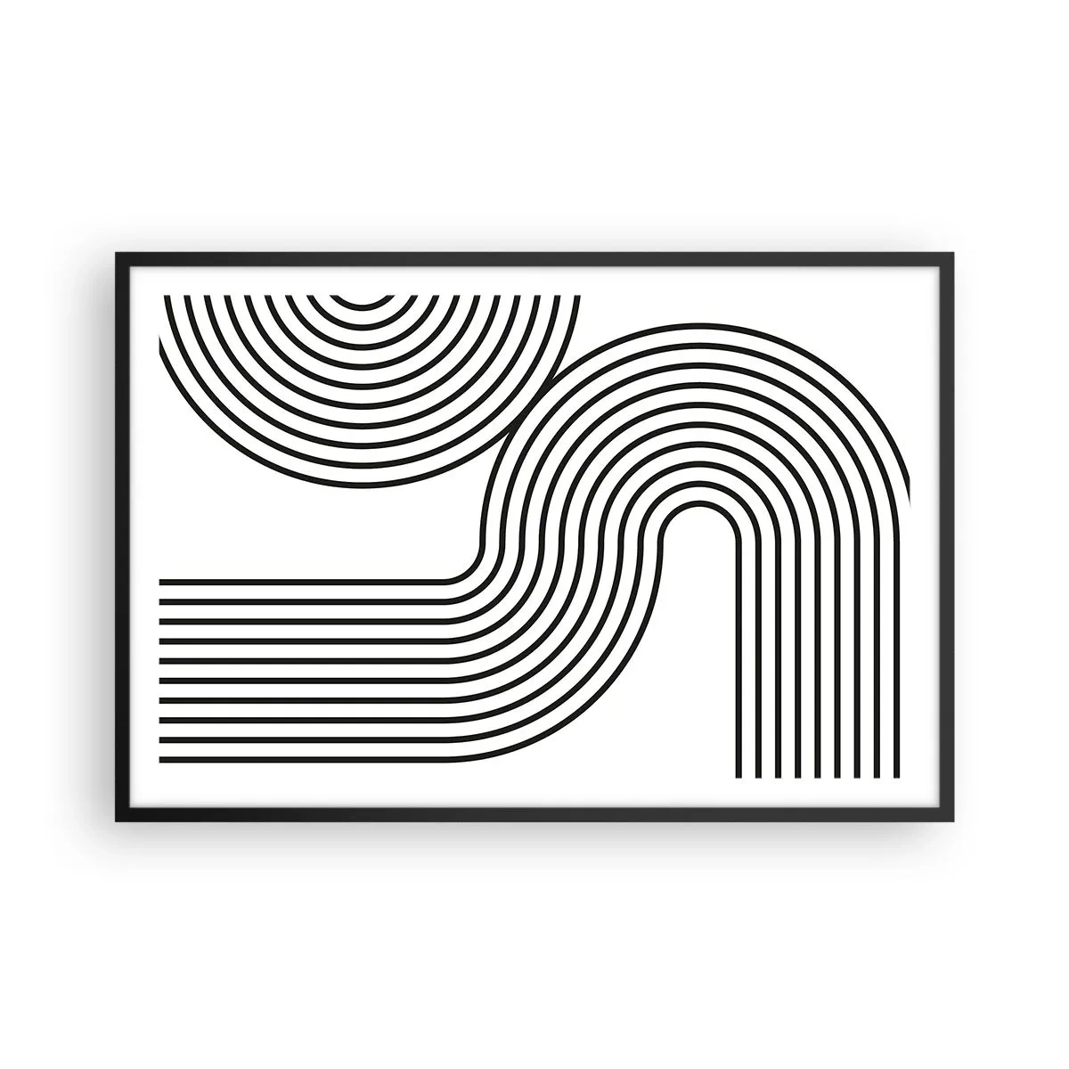 Affisch i svart ram - På en kurva - 91x61 cm