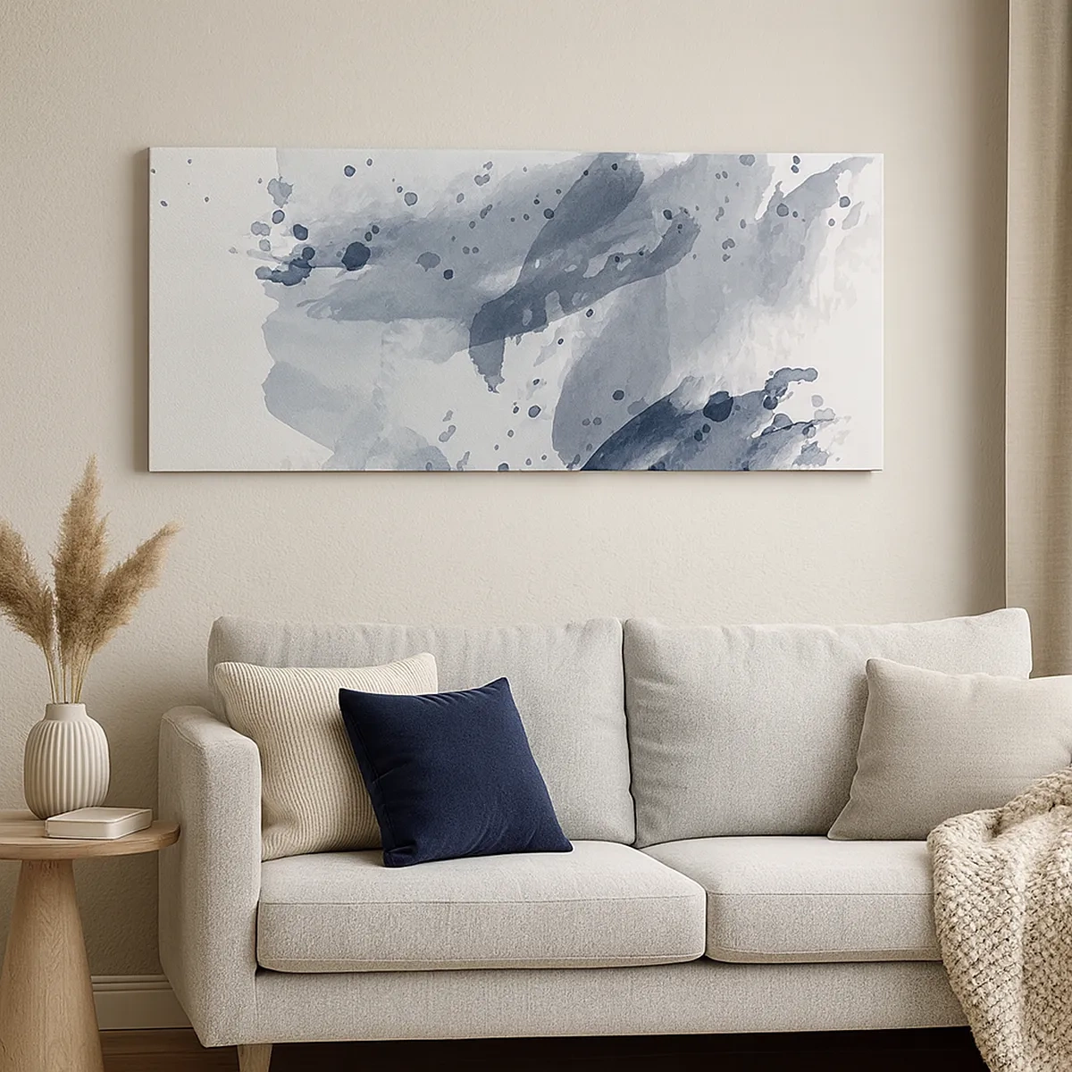 Canvastavla - Bild på duk - Studie om vattnets natur - 30x30 cm