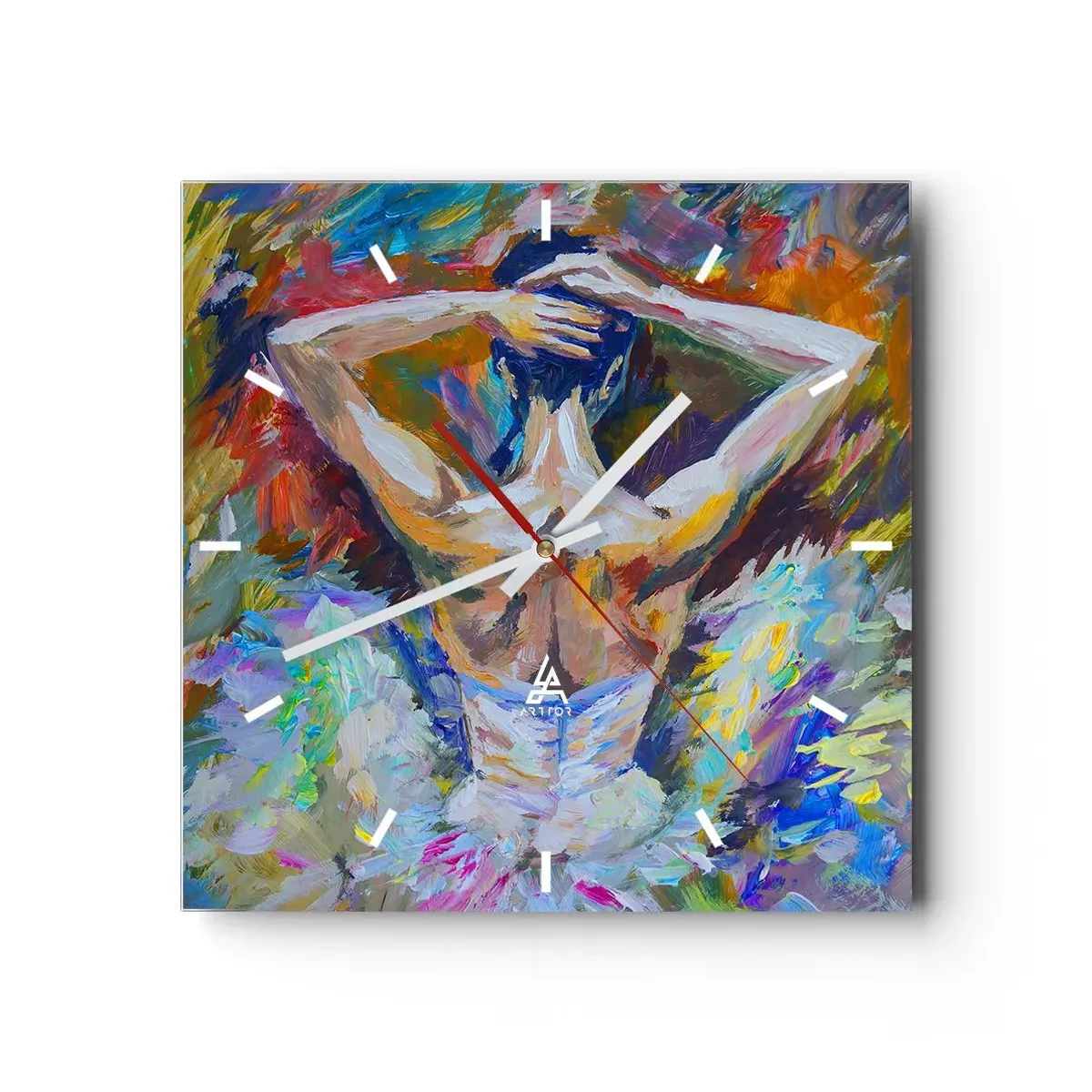 Väggklocka - Klocka på glas - Det kan vara allt - 30x30 cm